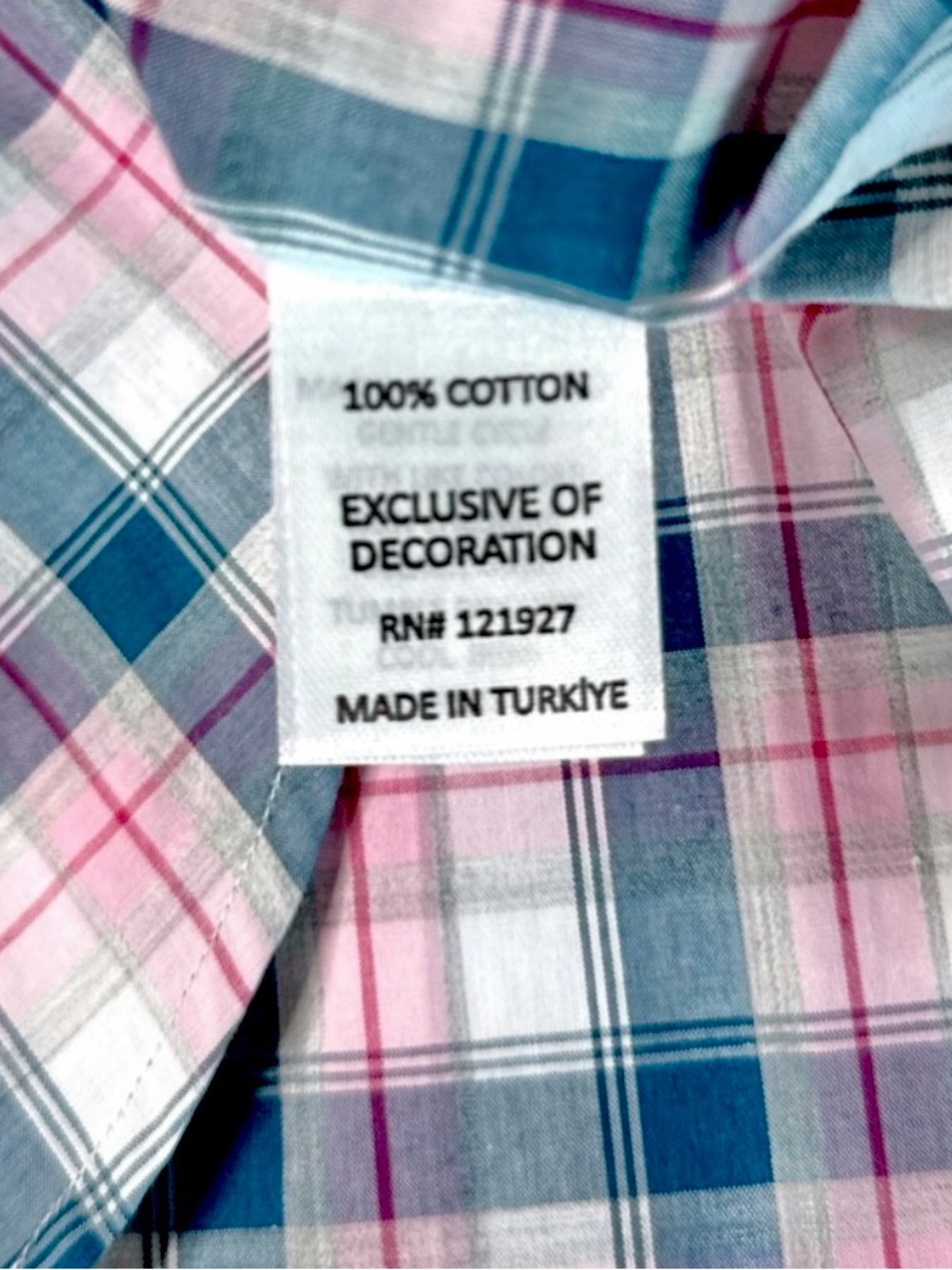 Johnnie-O Top Shelf Granger Button-Down Shirt Pink Blue Plaid Size Small NWT - Picture 10 of 13